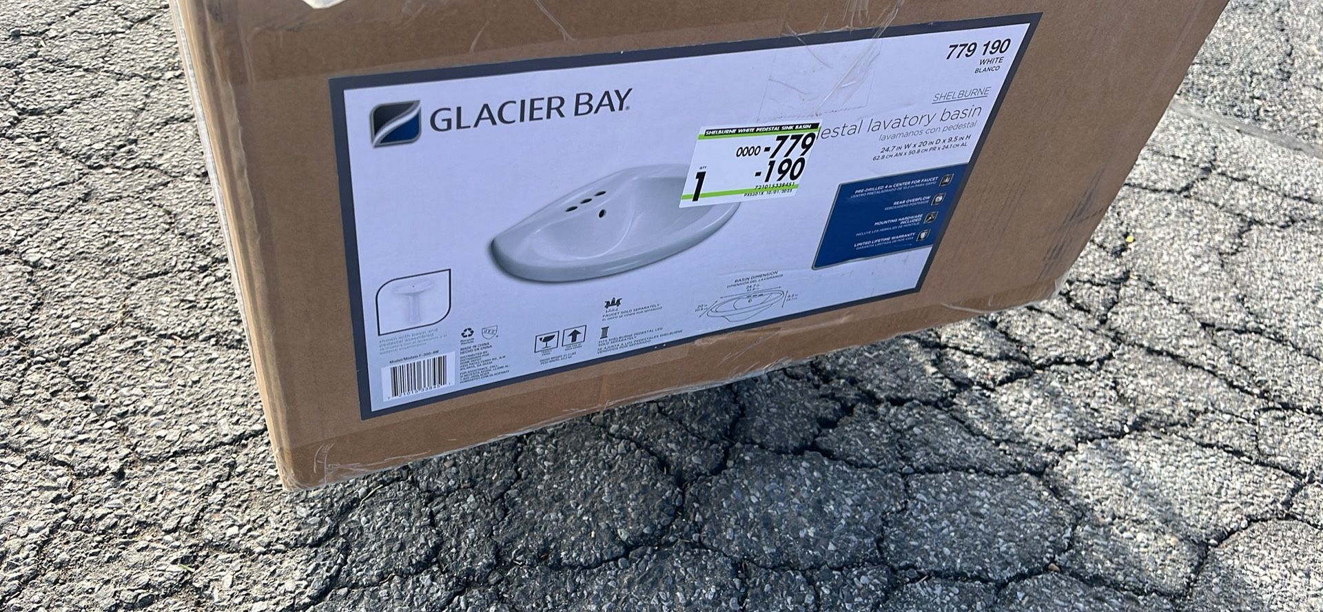 Glacier Bay White Sink