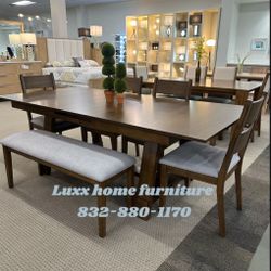 Brand New Dining Set Brown Table And Chairs 