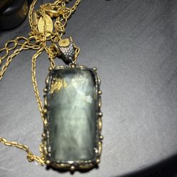 Natural Fluoride Crystal Pendant In Sterling Silver 