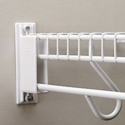 Rubbermaid Direct Mount Non-Adjustable Free Slide Wall Bracket, White (FG3D68LWWHT) Hardware Pack for 12-inch Shelf