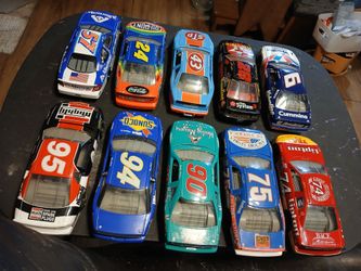10 1:24 Vintage Nascar Diecast Cars