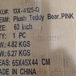 Plush Teddy Bear, Pink