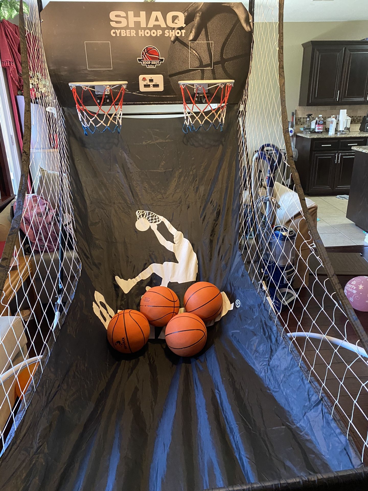 Basketball hoops no space in the house