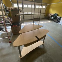 Corner 3 Tiered Sliding Desk