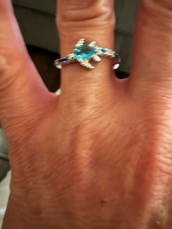 Beautiful turtle silver ring