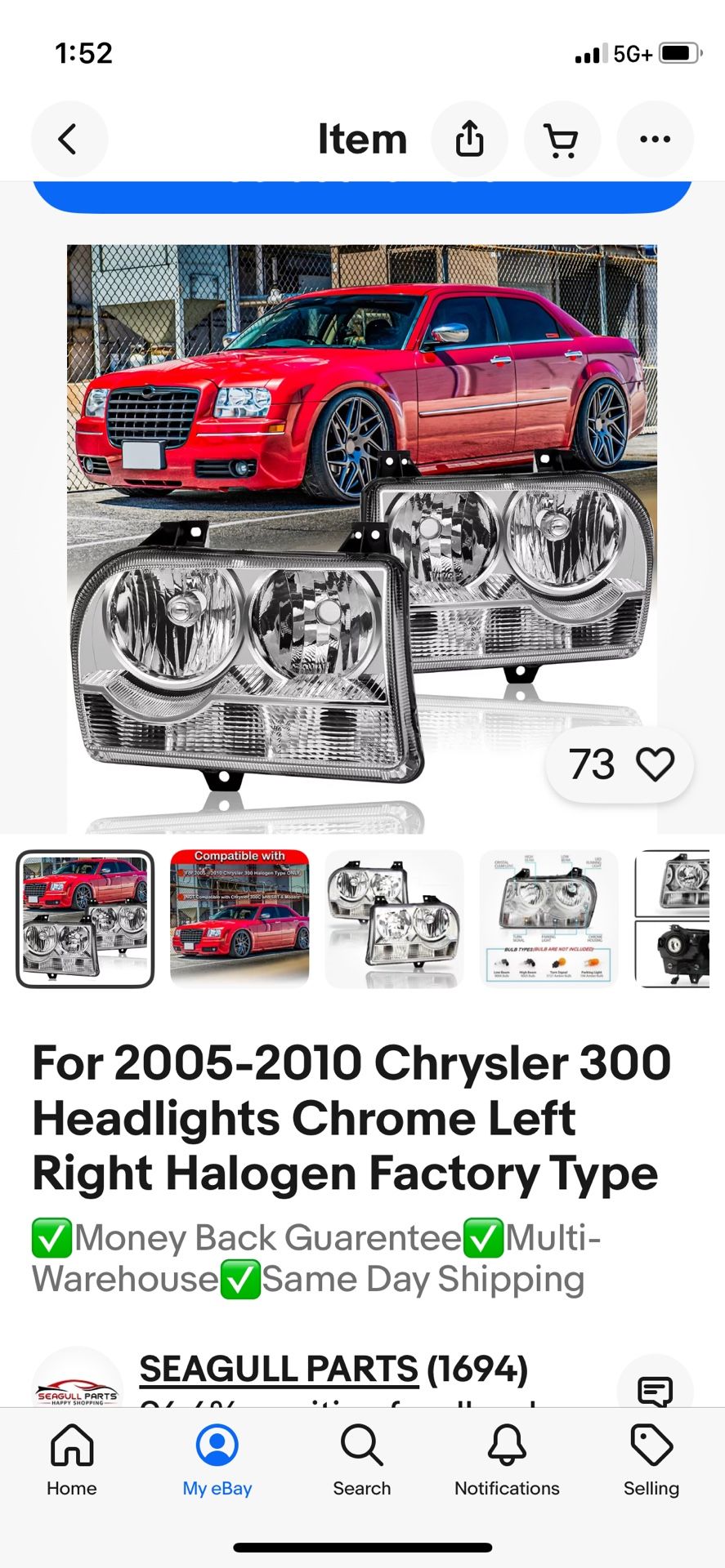 Chrysler 300 Headlight Lenses