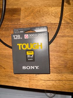 Sony TOUGH 128GB SD Card UHS-II V90 300MB/s 299MB/s SF-G128T 4K 8K Camera