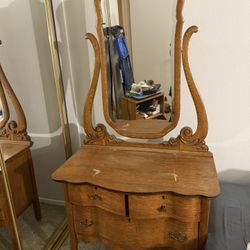 Antique Dresser With Mirror