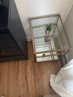 Glass side tables