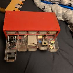 Electronics Parts Organizer And Electronics Parts