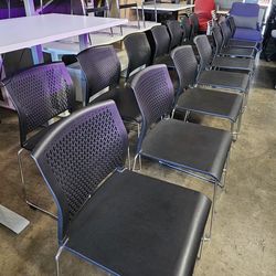 Qty. 50 Black Stackable Office Chairs **Each**