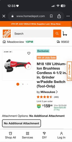 Milwaukee cordless grinder
