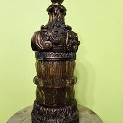 Vintage Decorative Bronze Color Container Jar 14" Tall