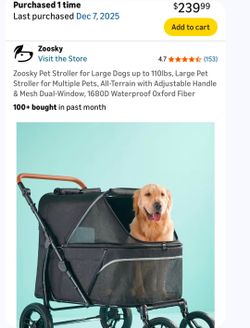Zoosky Pet Stroller