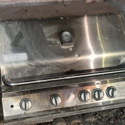 5 Burners Jenn Air Stainless Steel BBQ Grill Island