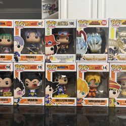Dragonball Z, One Piece, My Hero Academia Funko Pop Collection