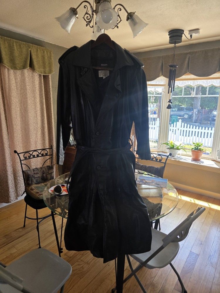 Amazing Vintage Leather Trench Coat - Pelle studio S