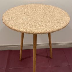 Small (27"H x 20"W) Round CORK-TOP Table - firm price