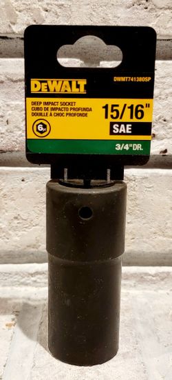 Dewalt DWMT741380SP 6 Point 15/16" SAE 3/4" Drive Deep Impact Socket New