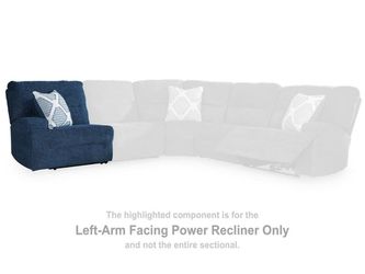 Acklen Place Navy Left-Arm Facing Power Recliner   9360758