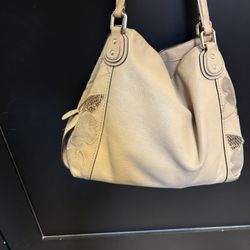 Beige Coach leather Bag