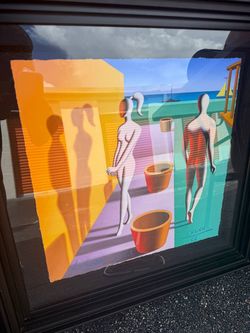 Mark Kostabi “Love at First Sight”, color giclée print on paper.