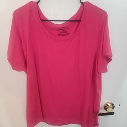 Women's Hot Pink Tee Shirt 2XL