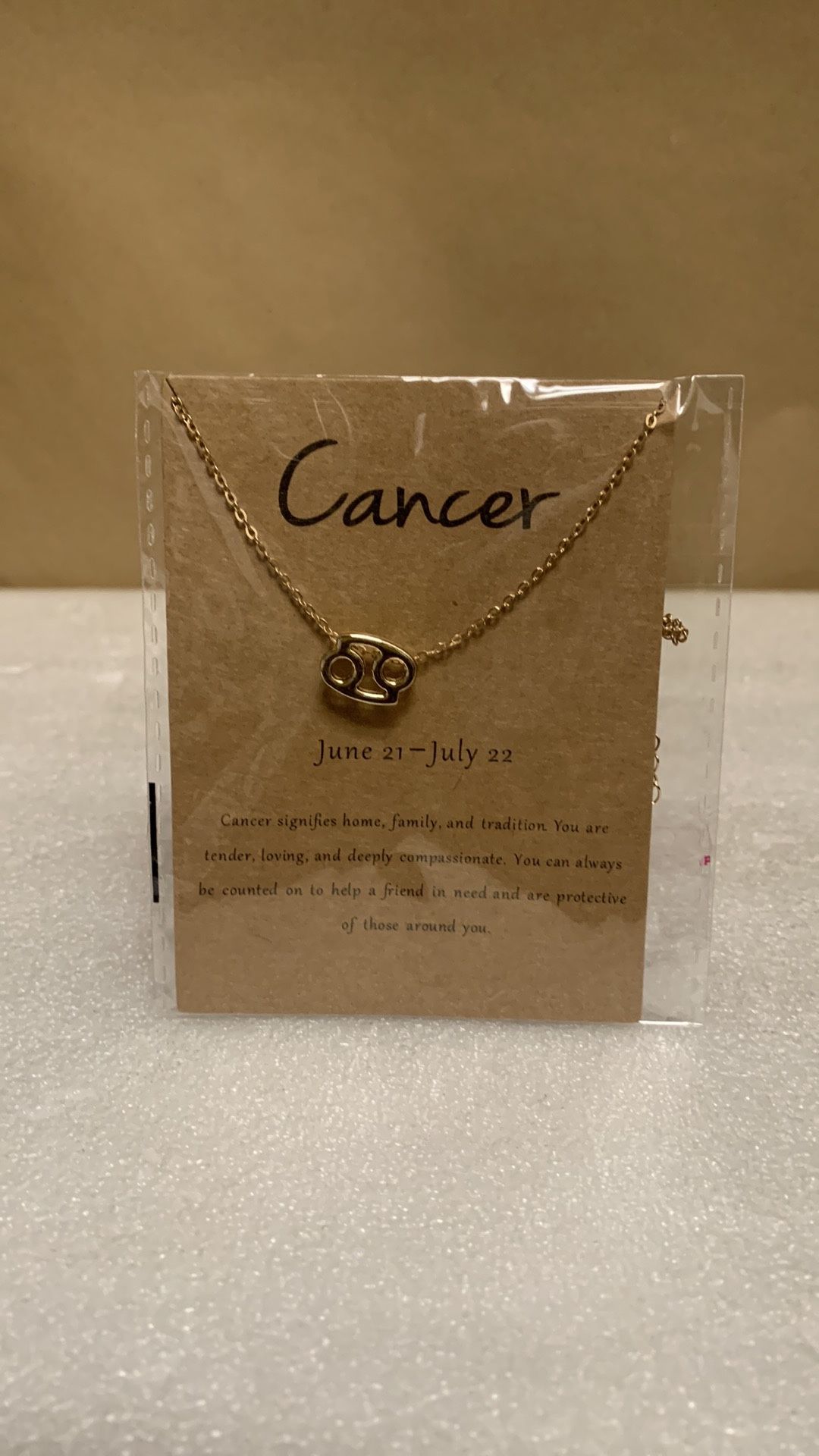 Cancer Zodiac Sign Choker Style Horoscope Necklace