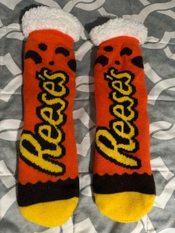 Reese’s warm Slipper Socks Soft Cozy Fuzzy Fleece-Lined Winter Non Slip Indoor Socks