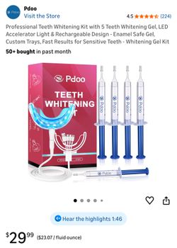 New Pdoo Teeth Whitening Kit