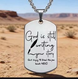 💥GOD IS STILL WRITING YOUR STORY PENDANT & CHAIN