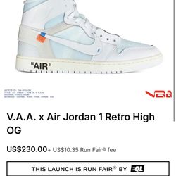 Jordan OffWhite 1 Alaska Size 14 DS 