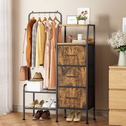 Dresser with Hanging Shelf