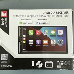 DUAL 7" Touchscreen Receiver Radio Apple Carplay Android Auto XDCPA73W