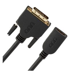 onn. DVI to HDMI Adapter, Male to Female Video Converter for 1080p & 2K Monitor, TV, Projector, PC