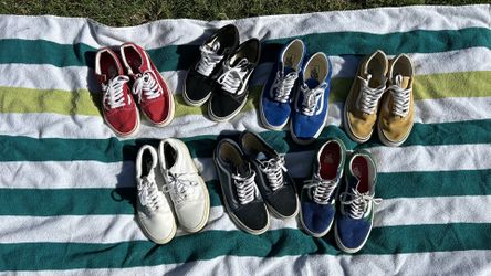 7 Pairs of Vans – Men’s Size 10/10.5