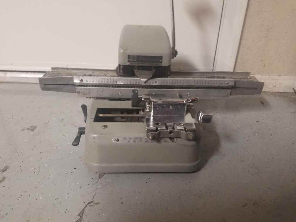 Antique Addressograph Graphotype Class 350 Dog Tag Machine