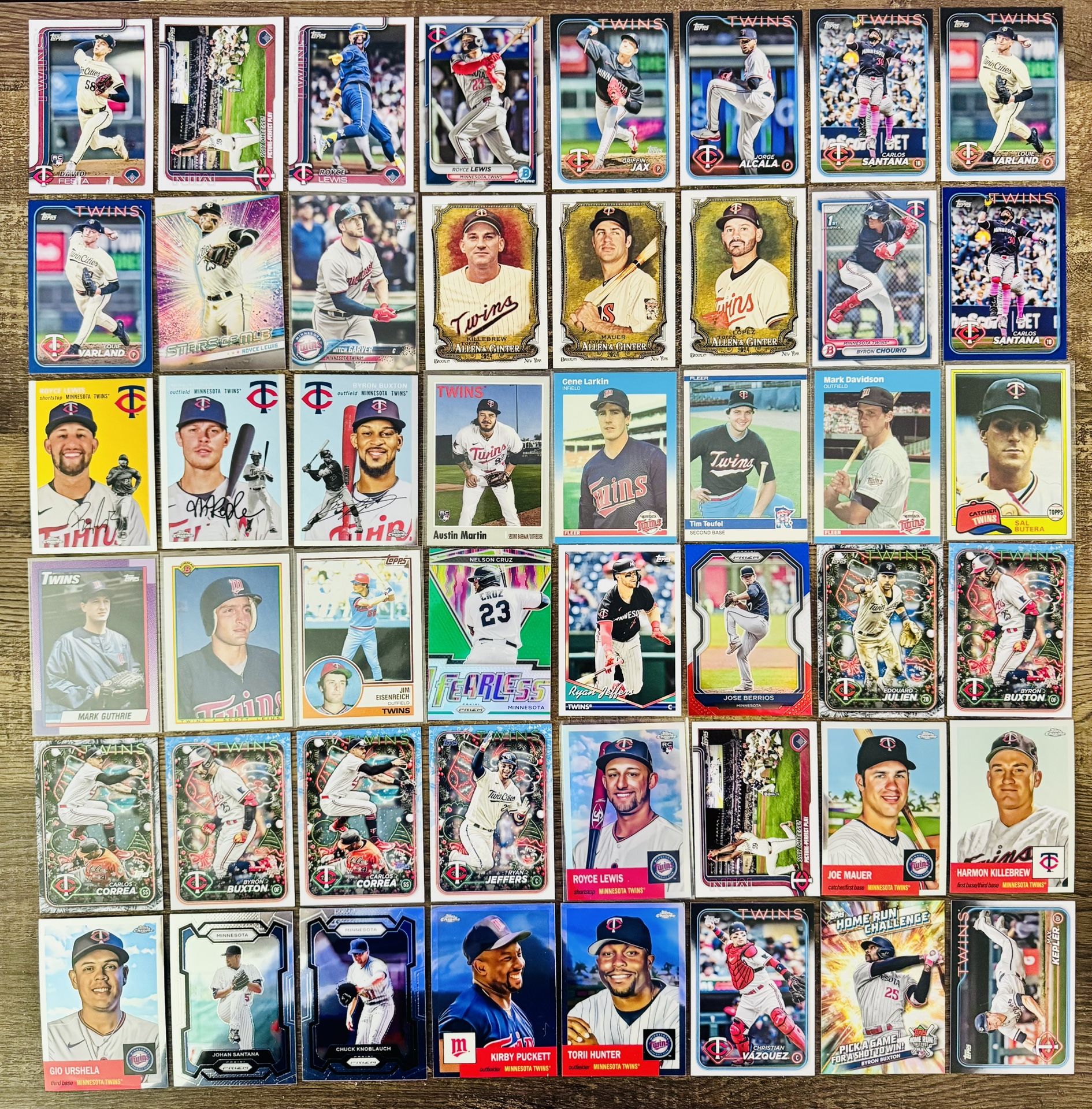 Minnesota Twins Baseball Card Lot (84) RCs, Buxton, Correa, Puckett, Inserts