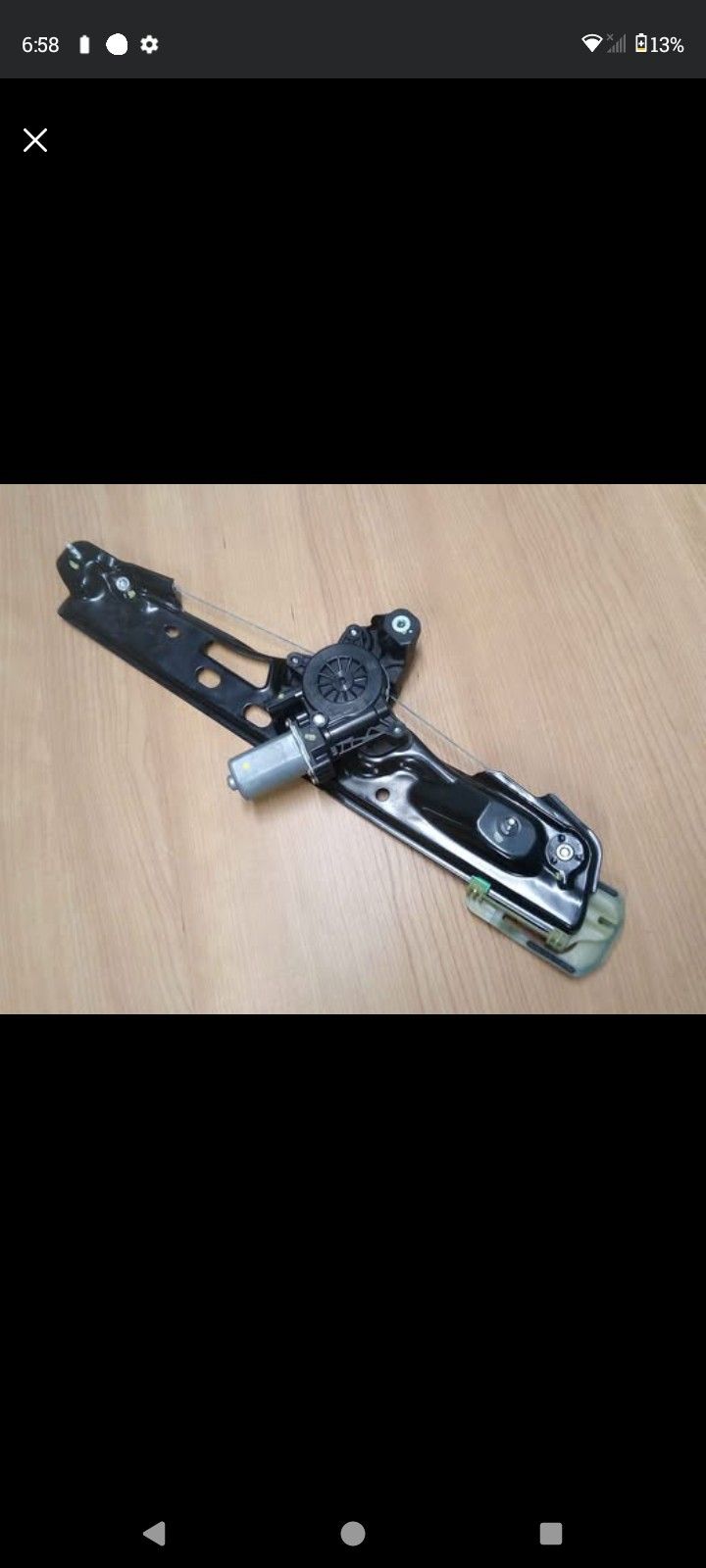 2016-2019 CHEVROLET CRUZE LT REAR RIGHT SIDE DOOR WINDOW MOTOR REGULATOR OEM; IN EXCELLENT CONDITION