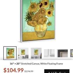 Van Gough Sunflowers Framed Art