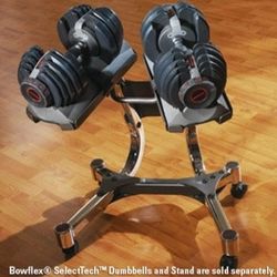BowFlex  Adjustable Dumbbells And Stand - Like New