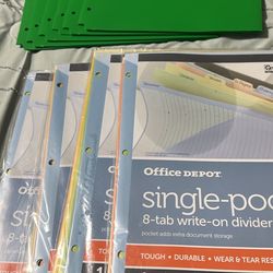 Office Depot 8 Tab Dividers And Folders 