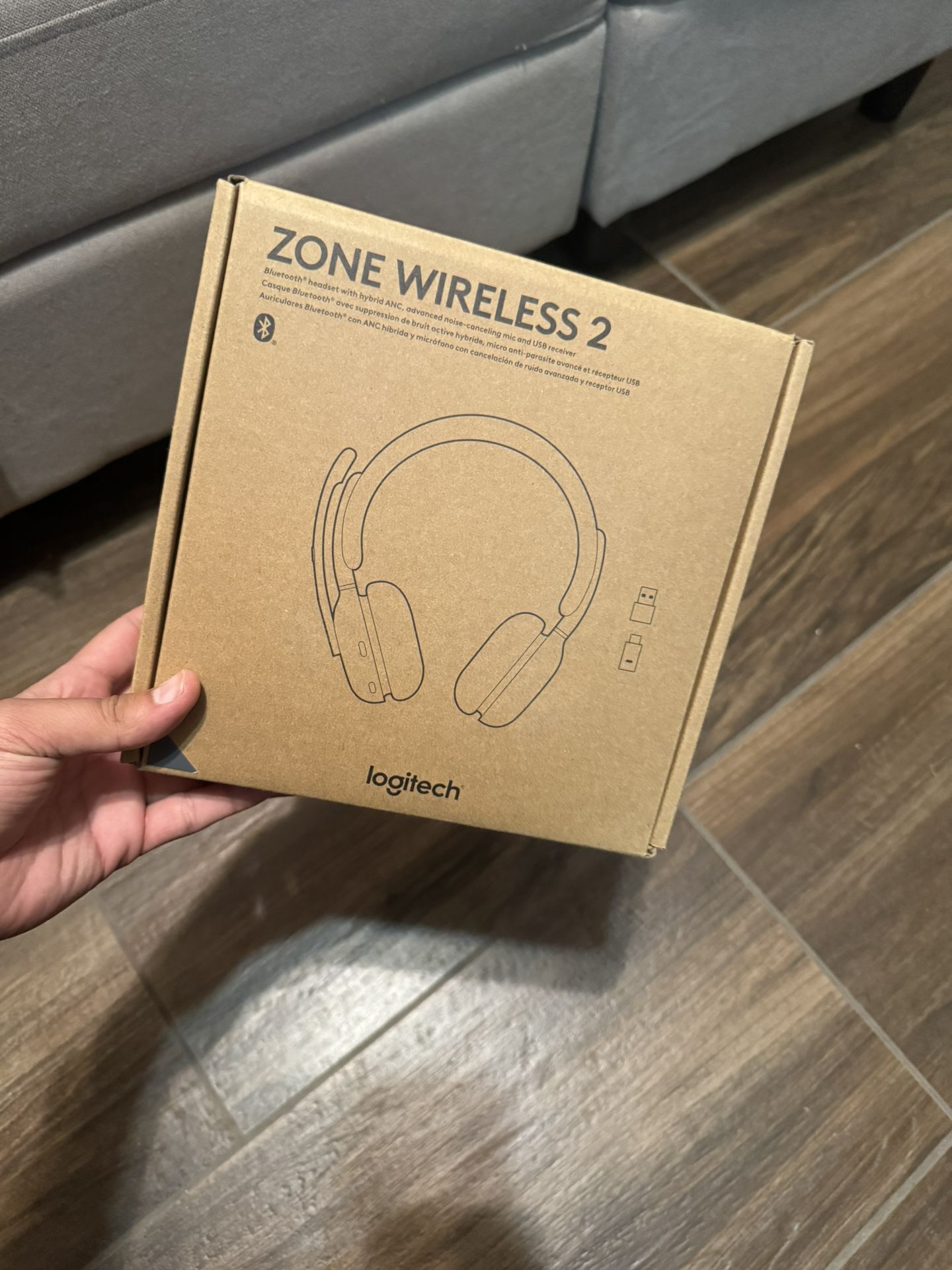 Brand New Logitech Zone Wireless 2 Headset Pair + Charging Stand