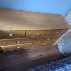 Wooden Dresser With Minor Damage 