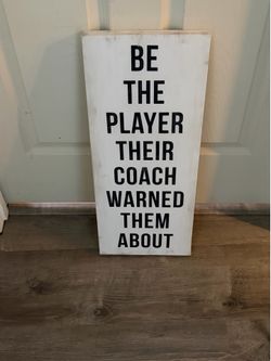 Motivational Sports Quote Canvas Sign