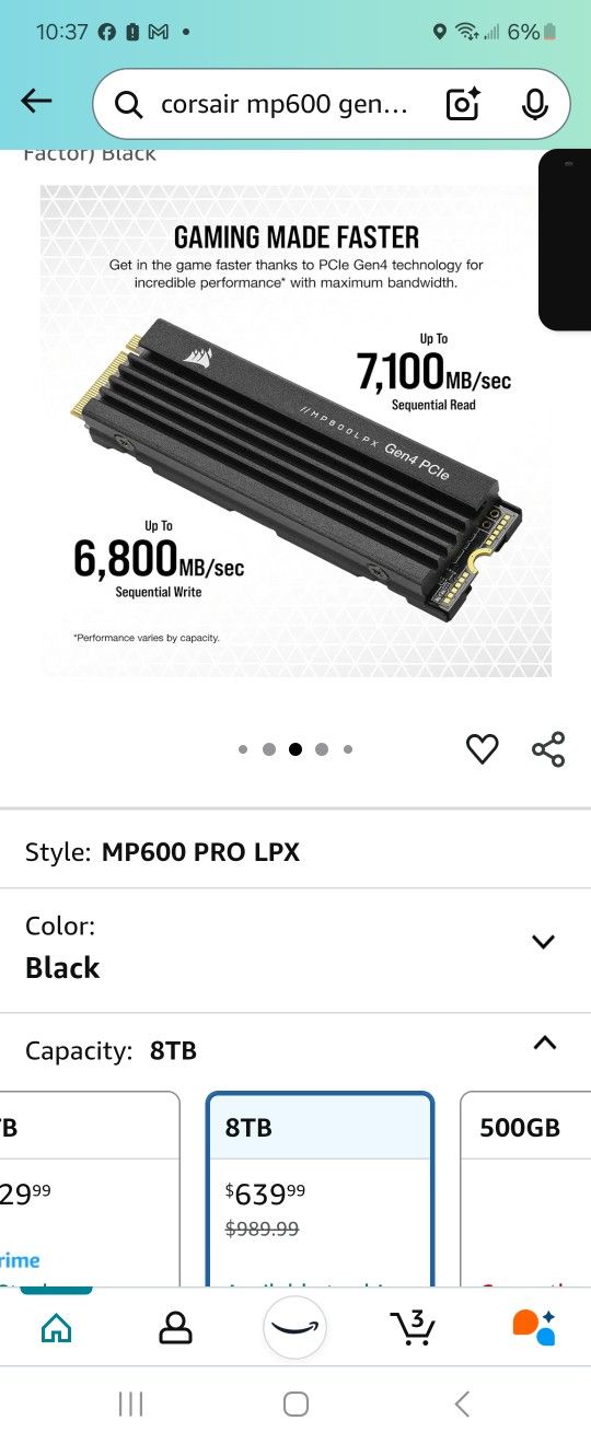 Corsair MP600 PRO LPX 8TB