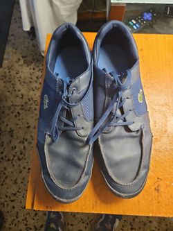 Lacoste Navy Blue Leather Sneakers (Discontinued shoe)