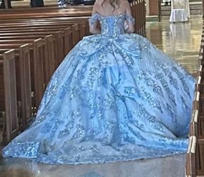 Light Blue Quinceanera Ball Gown Dress