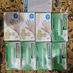 Vinyl Disposable Exam Gloves, Clear 4 Mil Powder-Free Latex-Free Medical Food-Safe Cooking Cleaning Glove, 100 Pcs (Large)