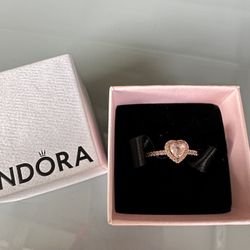 Pandora Rose Gold Elevated Pink Ring